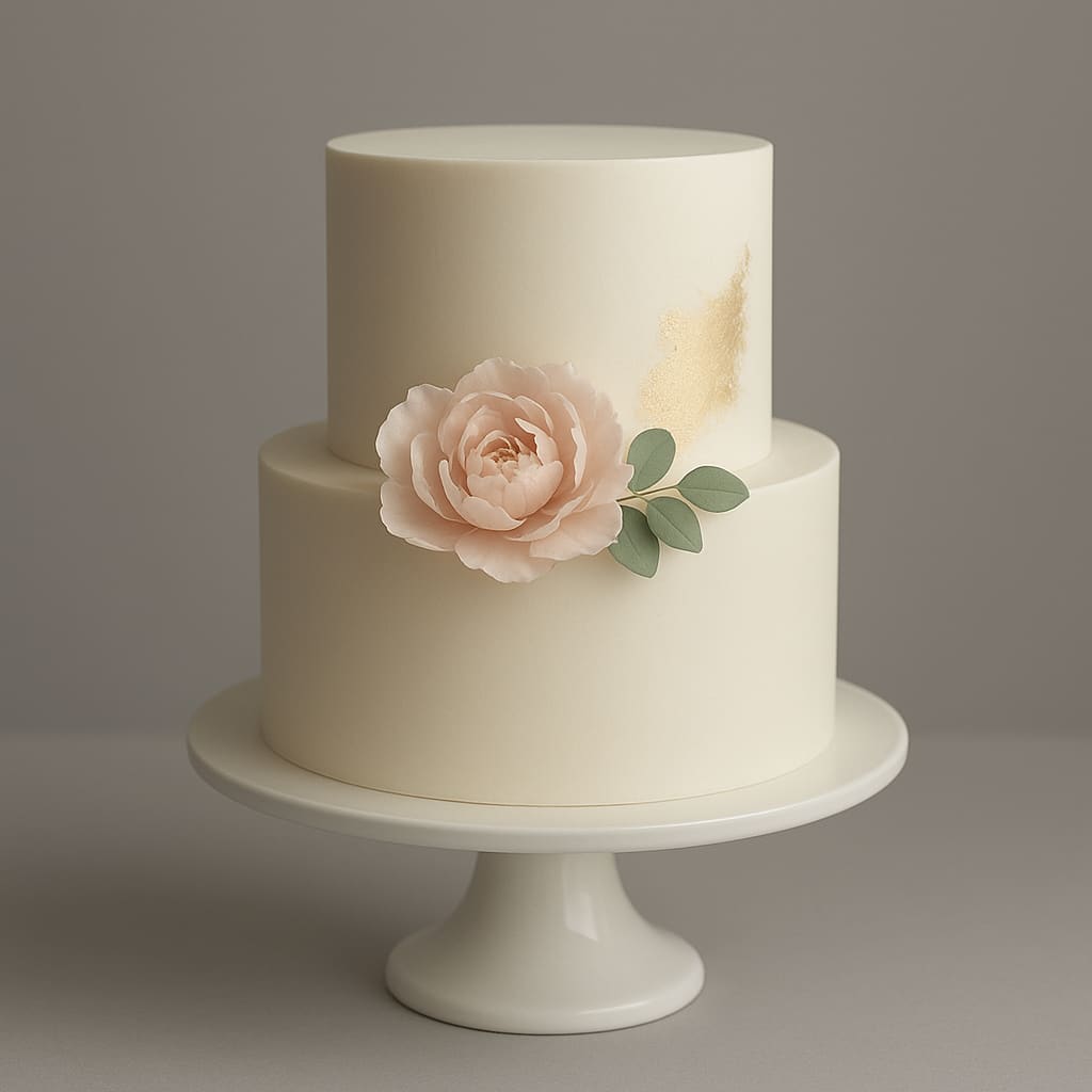 Individueller Kuchen auf Tortenständer